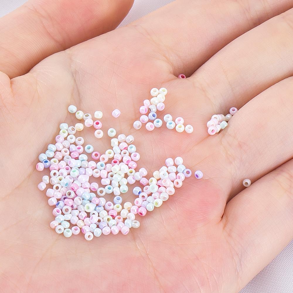 1700pcs 7800pcs 2mm Glass Beads Seed Beads Round Loose Beads Jewelry Making DIY Craft Bracelets Necklaces Earrings Accessories