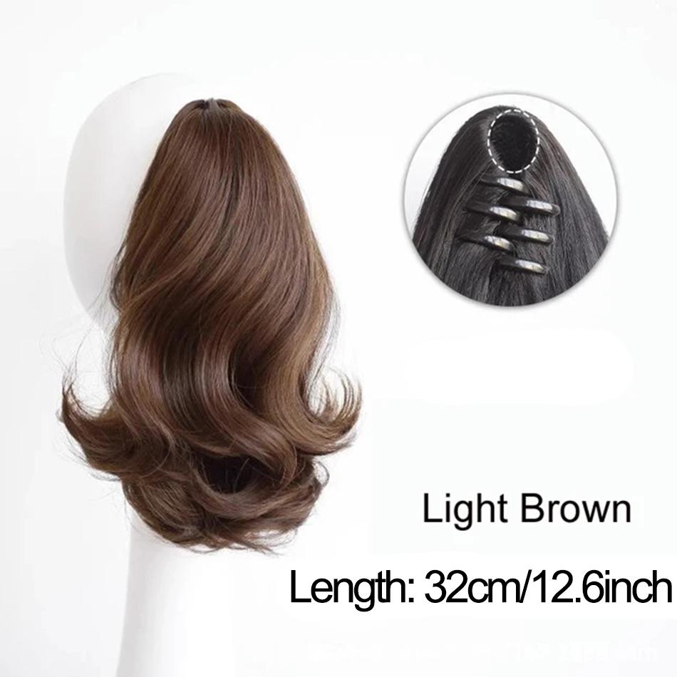 

Синтетический короткий кудрявый парик хвостик 12 дюймов заколка-краб хвостик наращивание волос милый парик для женщин синтетический хвостик 12inches