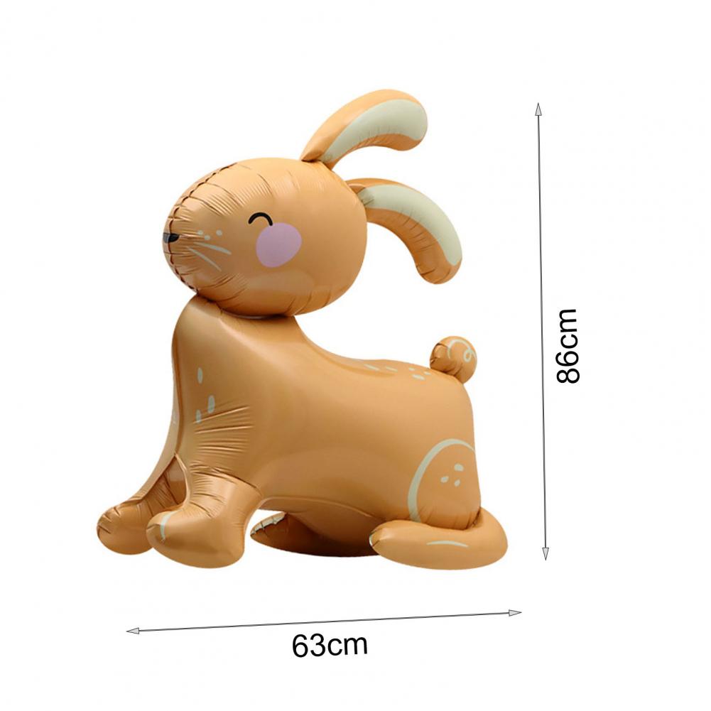 Rabbit Balloon Lovely Cartoon Animal Inflatable Toy 4D 4D Standing Rabbit Balloon Easter Bunny Aluminum Foil Balloon Party Decor