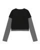 THEMUSEUMVISITOR Heart Spray Printed Layered Long Sleeve (Black)