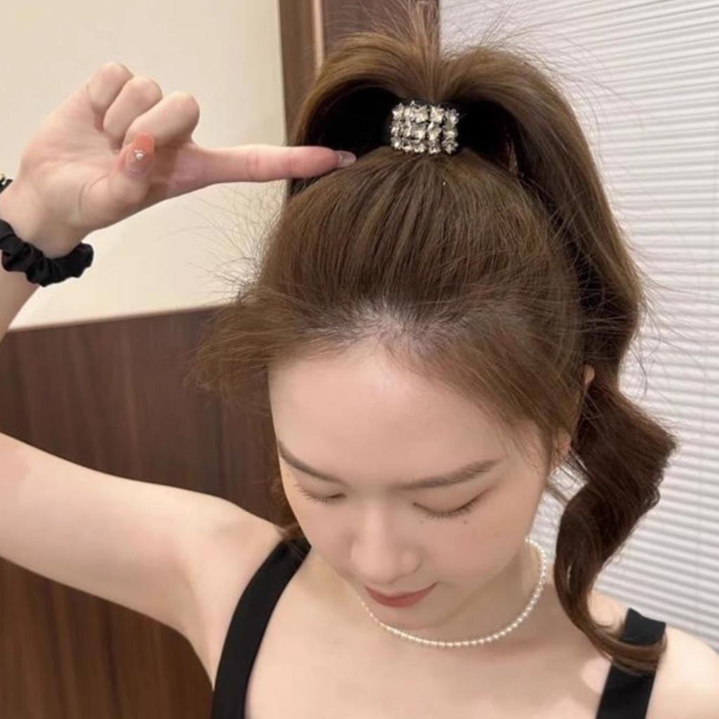 Ladies Flash Drilling Small Intestine Hair High-quality Hair Rope High Elastic Durable Hair Rope Rubber Band Hair Accessories