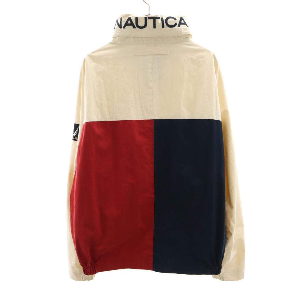 Nautica 00s Sailing Long Sleeve Zip Jacket XL White System Old Vintage Men's Used