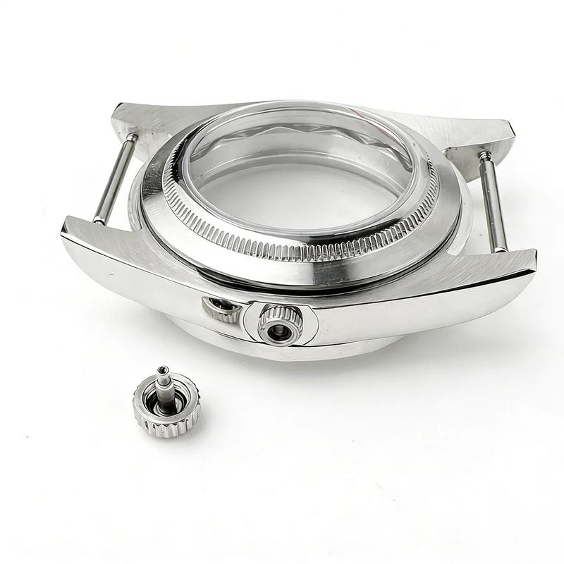39/36mm Engine-Turned Bezel Watch Case Ref.115210 For Seiko Oyster Perpetual Date NH35/36 Automatic Movement Sapphire Mod Parts