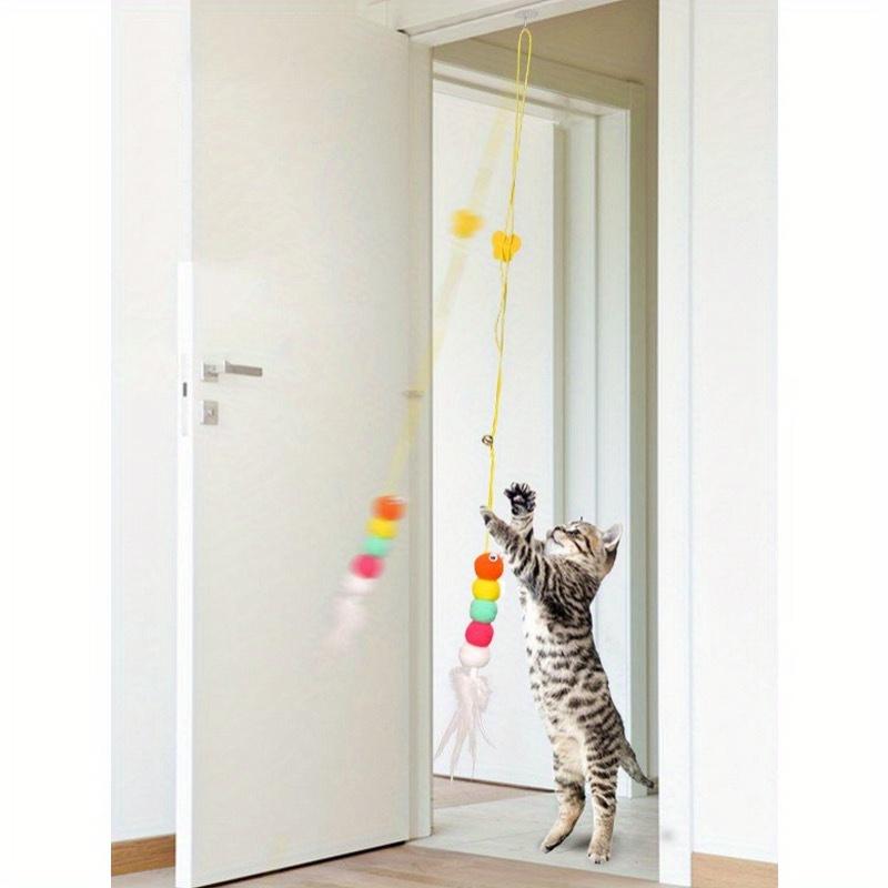 

Игрушки для кошек с мультяшным рисунком, Игрушки-дразнилки для кошек с эластичной веревкой, Игрушки для кошек для дома, Игрушки для самостоятельной игры кошек, Подвесные игрушки для кошек (Сделано из пера) one-size