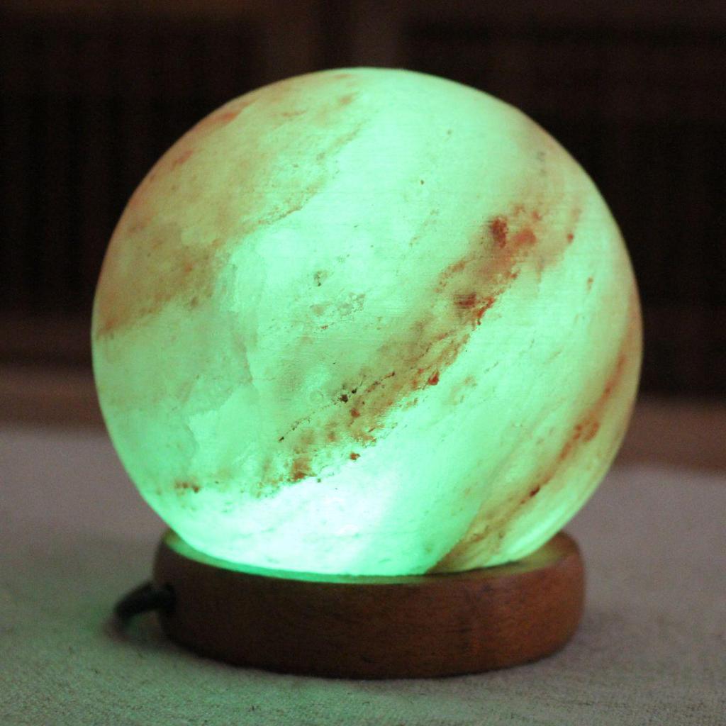Himalayan Salt Pyramid LED USB Night Light - Crystal Ambience Lamp, Chinese Style