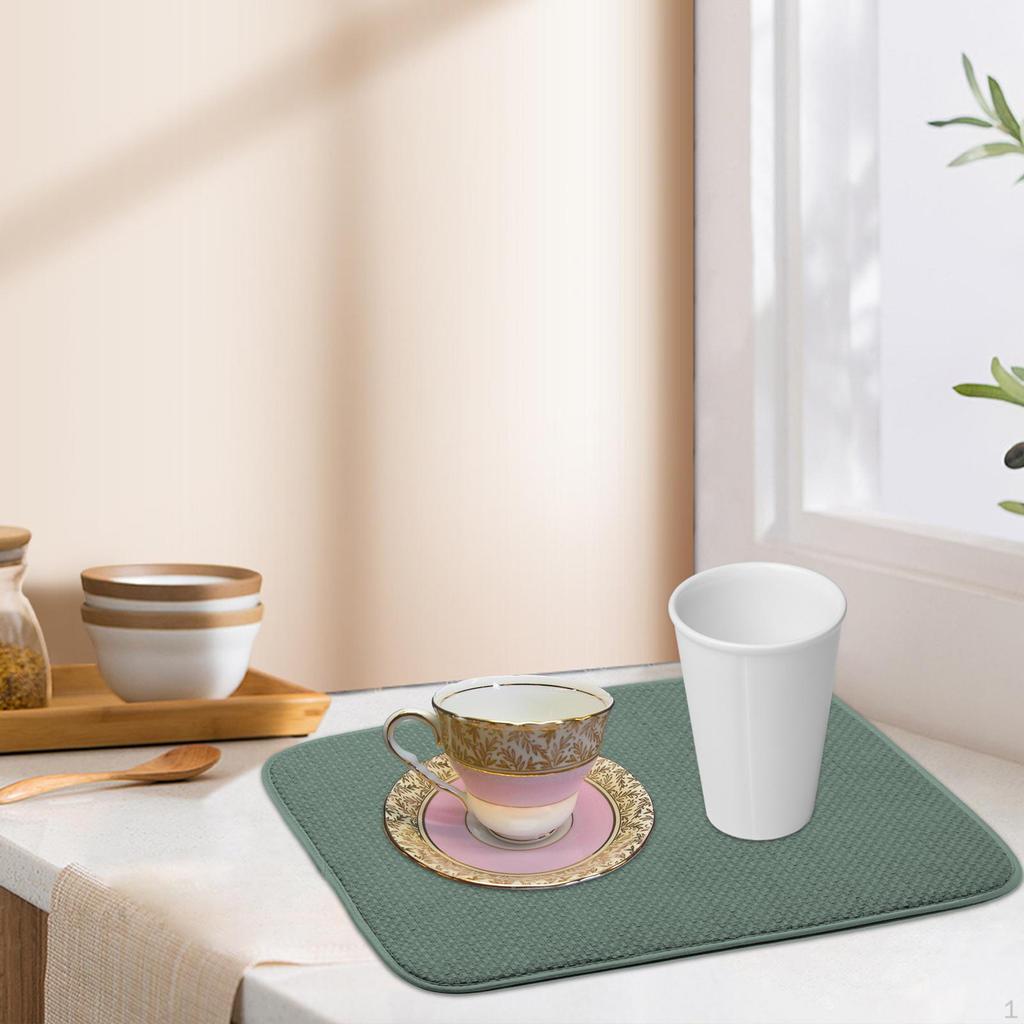 Absorbent Drying Mat for Kitchen Counter Placemat Keep Countertop Clean and Dry Draining