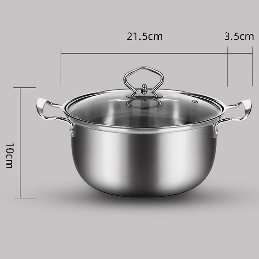 Suppentopf Milchtopf Multifunktionaler Topf 18cm 22cm Edelstahl Kochtopf für Küchenarbeitsplatte Soße Nudeln Kochen Milch