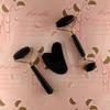 3-Piece Set: Imitation Jade & Rose Quartz Gua Sha Boards with Spiky Roller Facial Massager