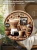 2D Plane Hanging Decorative Sign, Interior Wall or Door Decoration, Garden Decoration, the Pattern Is Coffee, Interesting Gifts for Family and Friends