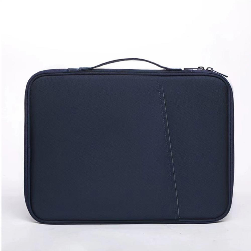

With Handle Portable Laptop Bags Lightweight Waterproof Laptop Case Dual Zipper Multi-Layer Computer Notebook Sleeve Office Use 11-inch темно-синього кольору