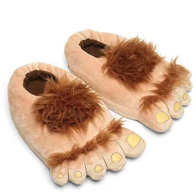 Chaussons en coton pelucheux Hobbit pour hommes - Semelle épaisse et confortable, nouvelles chaussures chaudes pour la maison et les cadeaux