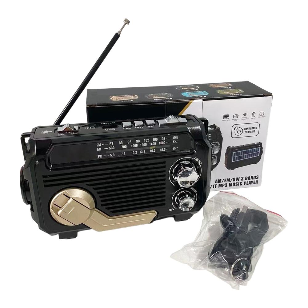 Outdoor Hand Crank Radio with Built In Flashlight and Playback Options