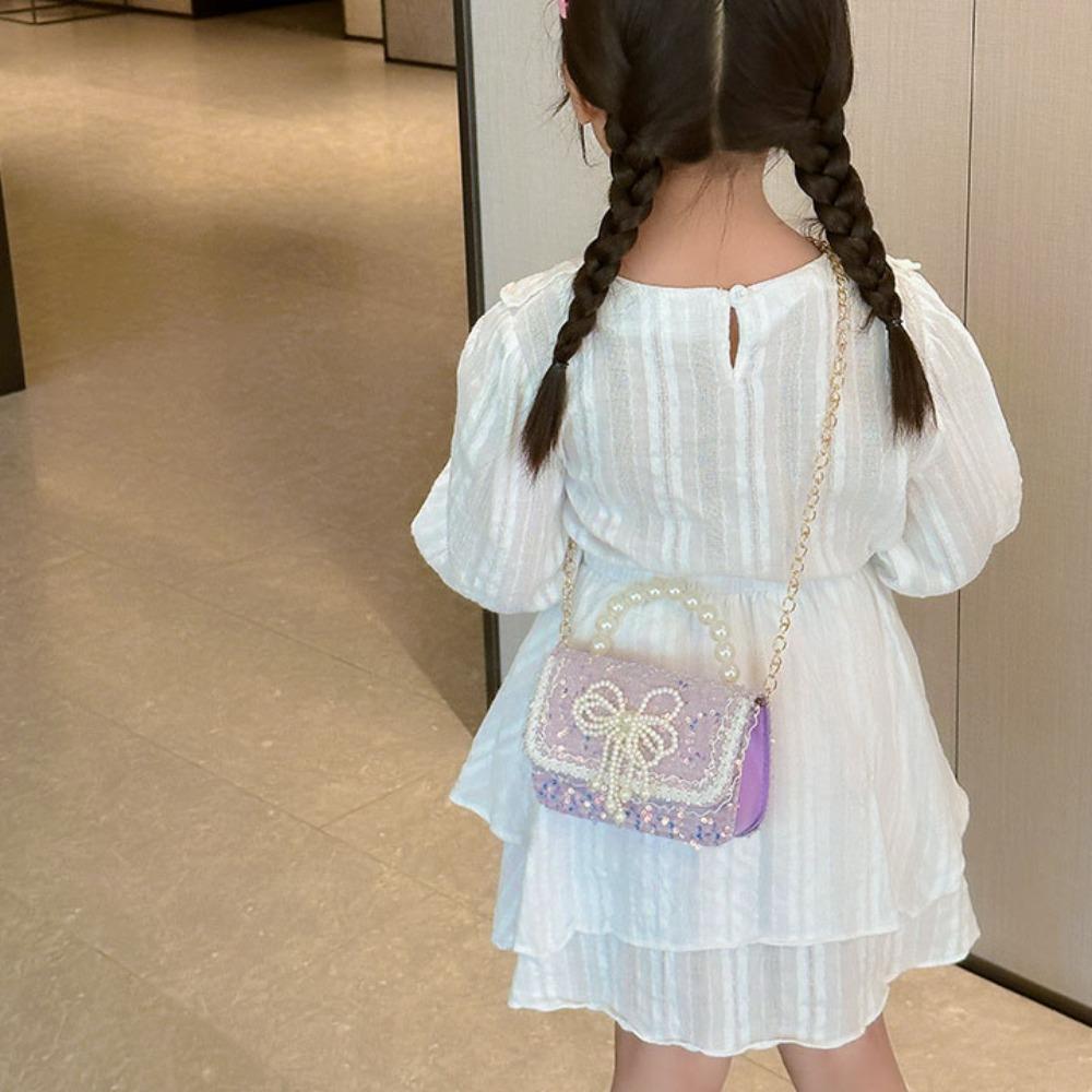 Cute Children's Bag Sequin Underarm Bag 2024 Messenger Bag  Girl