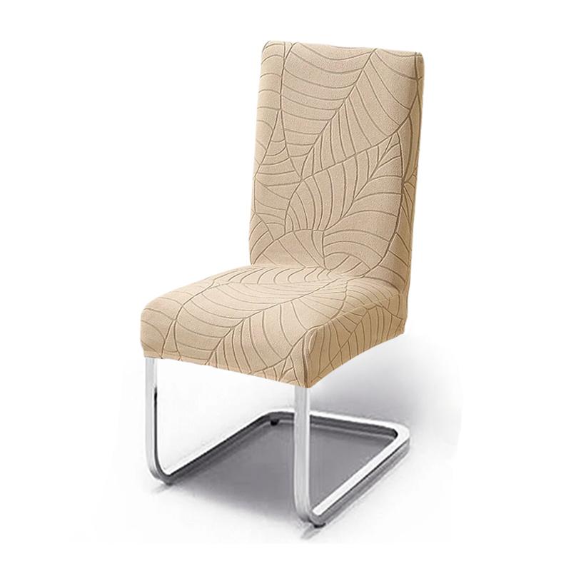 

1/2/4/6pcs Leaf Jacquard Chair Cover Solid Chair Seat Slipcover Spandex Chair Protector Kitchen Dining Room Home Restaurant 1pcs Chair Cover