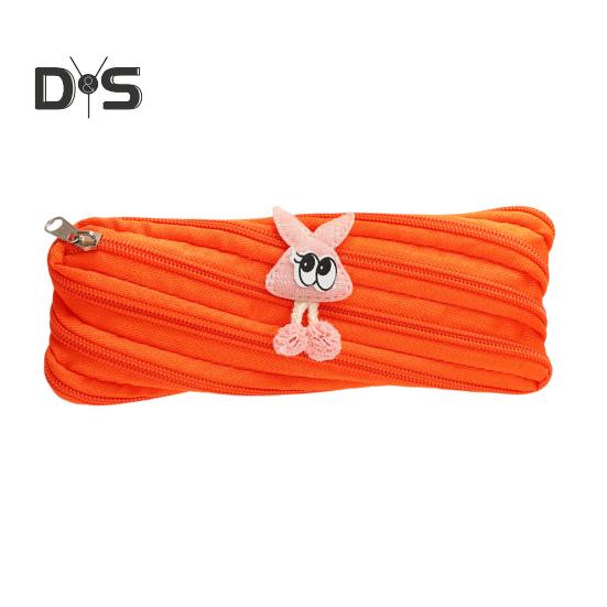 

Большая вместимость пенала с большим диагональным отверстием, застежка-молния, сумка для ручек, держатель для ластиков, сумка для канцелярских принадлежностей для офиса и дома оранжевый