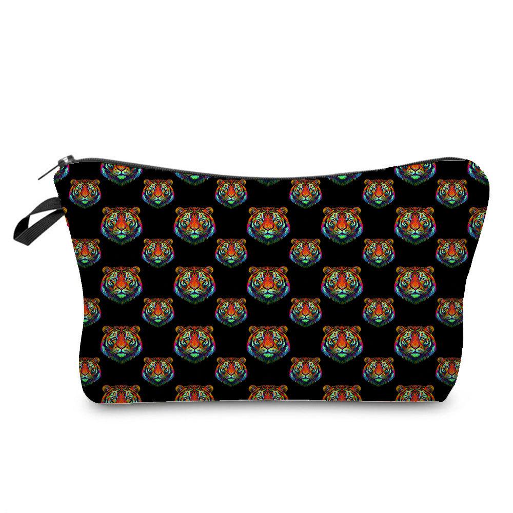 Women Leopard  Print Cosmetic Bag Toiletries Organize Travel Storage Case  6398