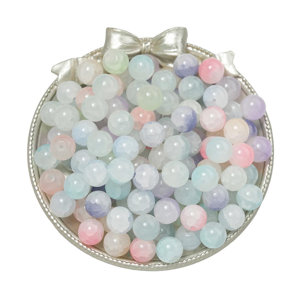 30pcs 10mm Mix Color Crystal Glass Beads 4 Styles Round Spacer Beads for Bracelet Necklace Earrings Jewelry Making Accessories
