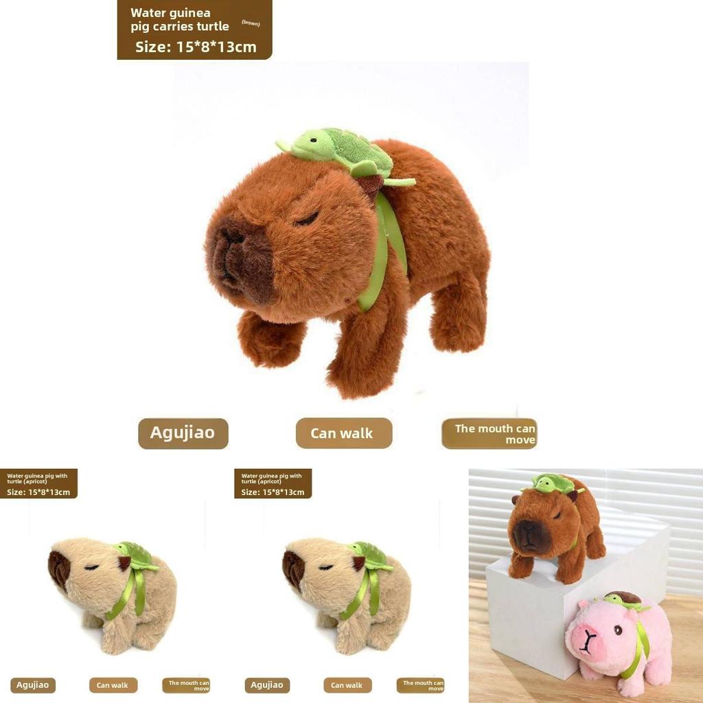 Cute Capybara Plush Toy With Walking Sound Features For Kids Playing And Gift Giving