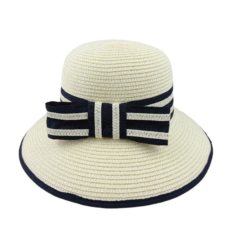 Hat Women's Spring and Summer Fashion Beach Sun Hat Fisherman Basin Hat Sunscreen Shade Foldable Casual Face Cover Straw Hat