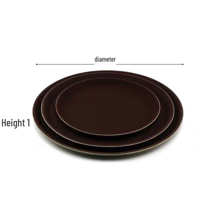 SPSR Anti-slip Round Plastic Serving Trays