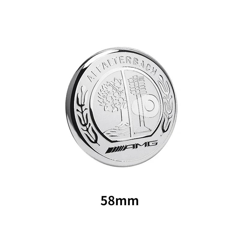 1pcs 52mm 58mm Car Steering Wheel Sticker Auto Interior For Mercedes Benz AMG W212 W213 W205 W177 V177 W247 W176 GLA GLC W166