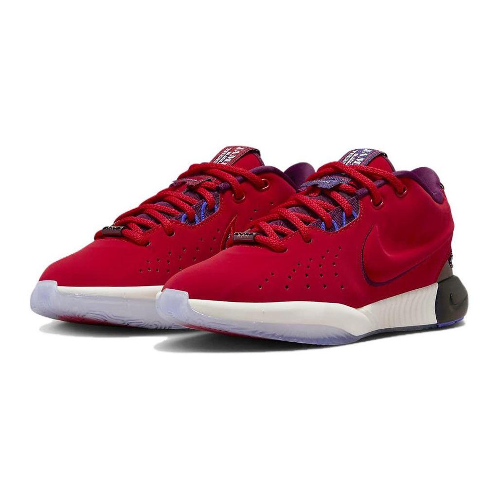 Nike LeBron 21 James Theater Track Red Ivory Bordeaux Blue Joy Grade School Basketball Shoes FN4305-600