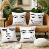 Funny Meme Face Cushion Cover Pillow Case Plush Fabric Soft Double Sided Print Sofa Cushion Cover Throw Pillow Covers