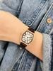 Barrel-Shaped Simple Watch Women'S Fashion Diamond-Encrusted Roman Face Leather Waterproof Women'S Watch