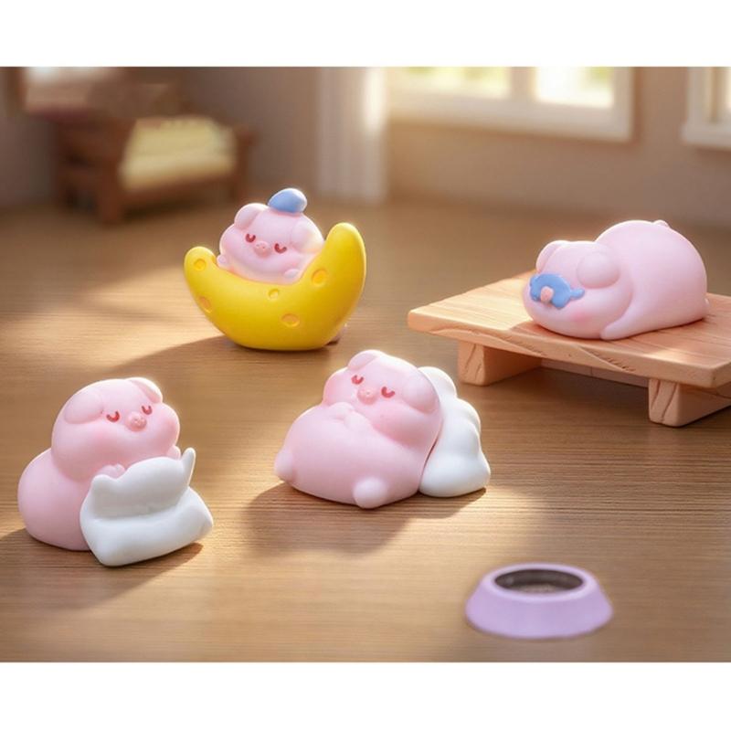 Pigs Figurines Mini Pigs Decors Waterproof Toy Playsets Miniature Doll Garden Figurines Cake Toppers Parties Favor