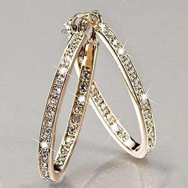 

1 пара простых больших колец с модным темпераментом, женский стиль для уличных образов, банкетных и праздничных мероприятий