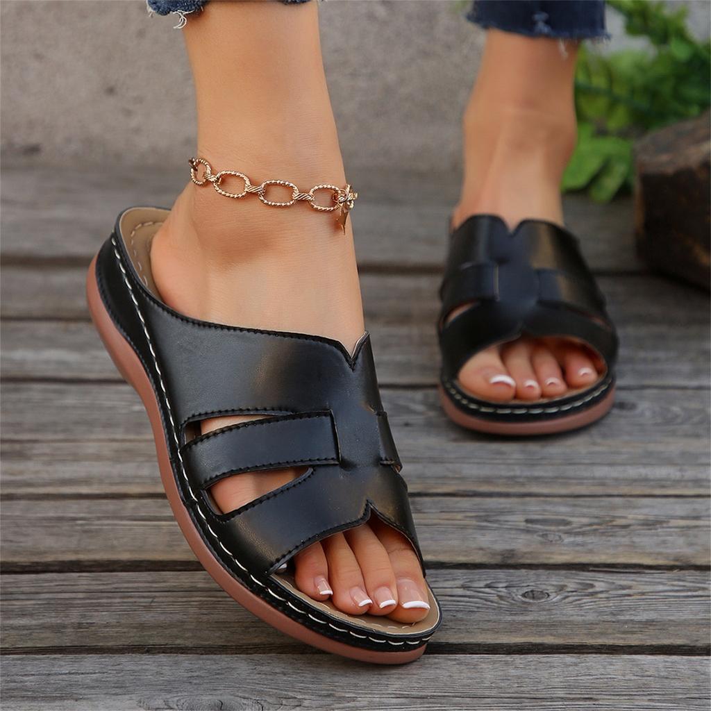 Women's Fashionable Casual Plus-Size Slide Sandals