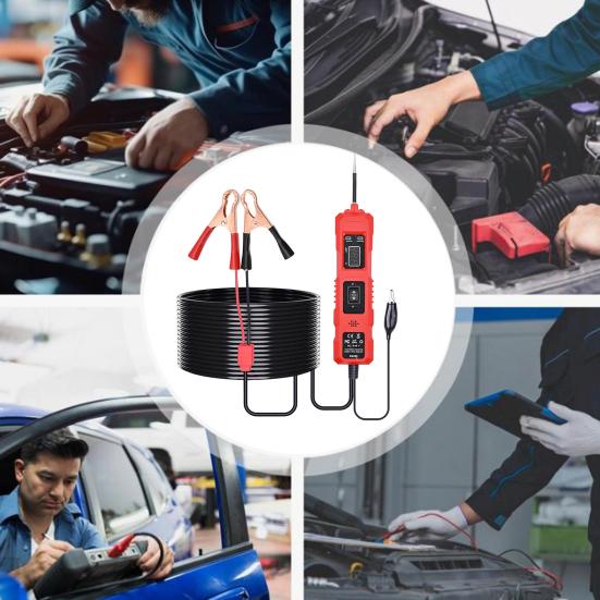Automotive Circuit Tester Electrical System Diagnostic Tool with Probe & LED Light Voltage Test for Car Trucks & Motorcycles Easy to Use Current