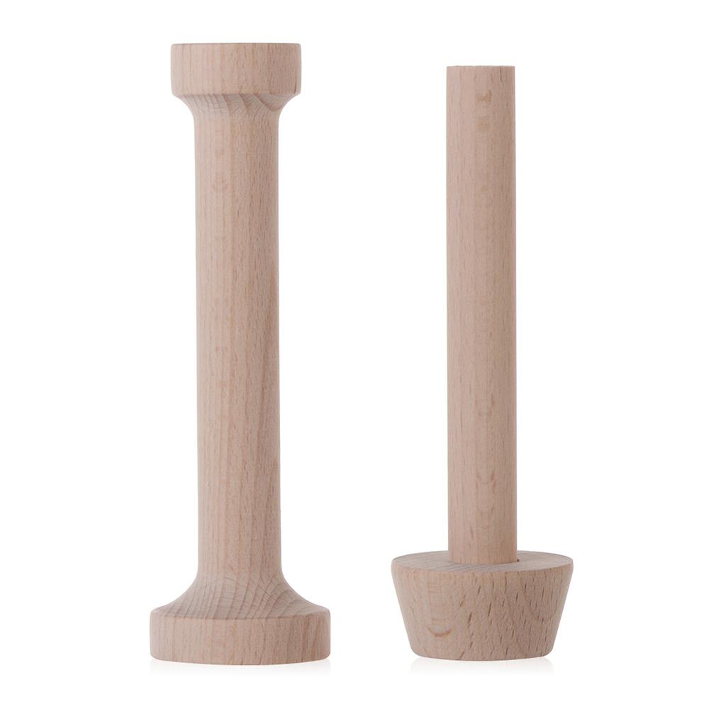 

New Eggtart Mold Double Side Pastry Pusher Wooden Cake Tools Egg Tart Tamper