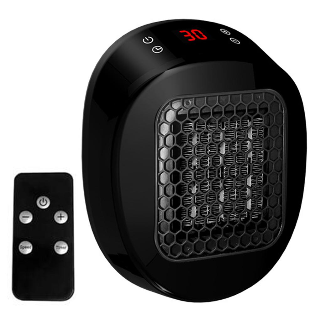 Wall Outlet Space Heater 600W Small Electric Wall Heater with Remote 12H Timer Portable Electric Heater for Bathroom Office Bedr