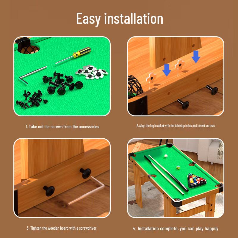 Kids' Portable Wooden Billiard Table