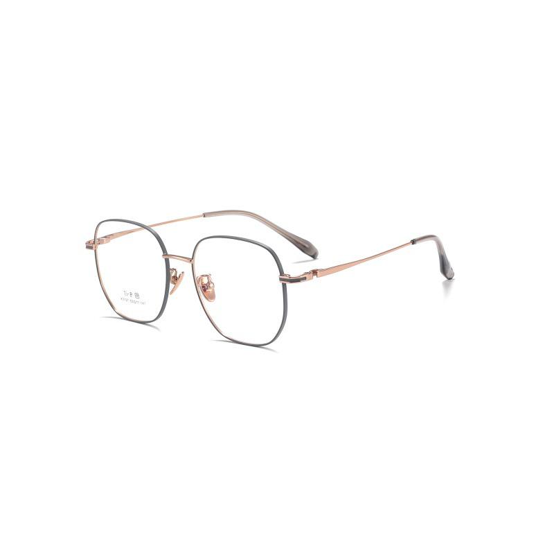 Keming Danyang Retro Eyeglass Frames: Large, Slimming, Unisex, Anti-Blue Light, Titanium, 3127