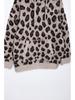 Women's Leopard Print Hooded Knit Sweater - Winter 2024 European and American Style