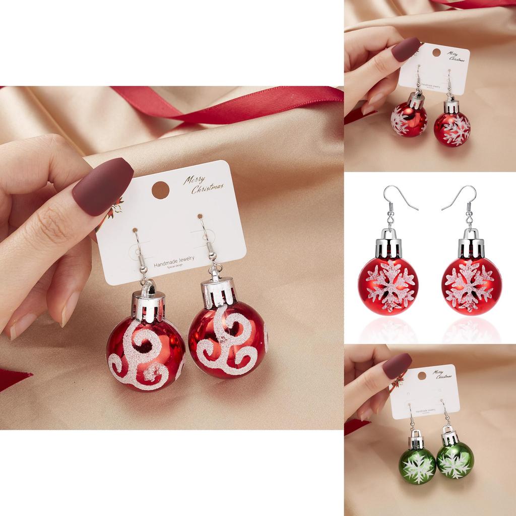Snowflake Star Resin Drop Earrings With Electroplating For Womens Holiday Jewelry