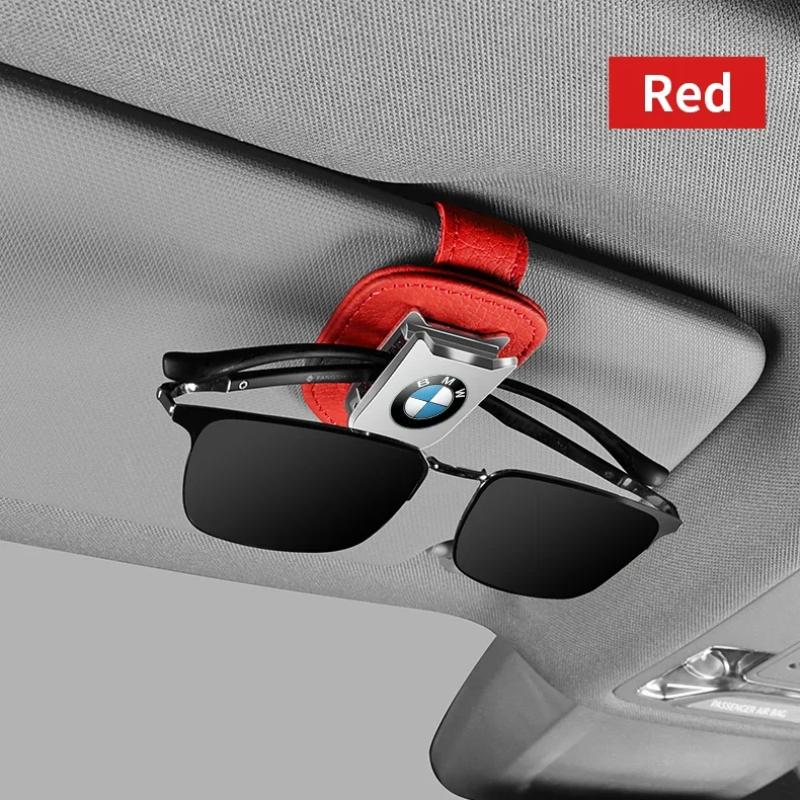 Portaocchiali da Sole per Aletta Parasole Auto Clip Porta Biglietti Tessere Supporto per BMW Serie 1 2 3 4 5 6 7 8 GT X1 X2 X3 X4 X5 X6 X7 IX3