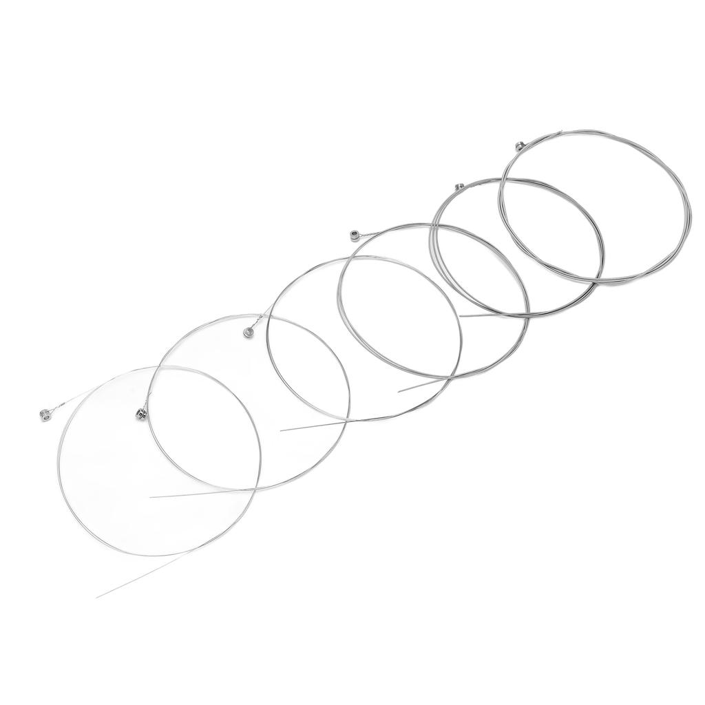 6 Stück E-Gitarrensaiten 1?6 Saiten Ersatz Nickelstahl Saiteninstrument Zubehör