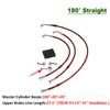 45° 180° 0° Motorcycle Cylinder Banjo Motorcycle Brake Hose Hydraulic Line Cable For Harley Dyna Fat Bob FXDF Low Rider FXDL ABS
