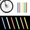 12PCS Bicycle Wheel Spoke Reflective Sticker Color Tube Warning Safety Light DIY Reflector Reflective Safety Kit