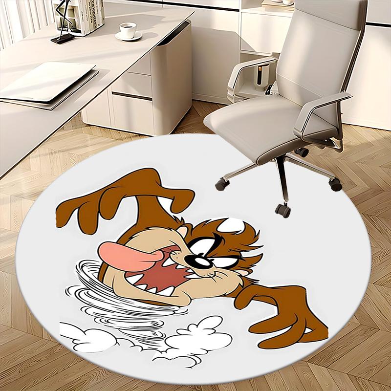 Tazmanian Devil,Looney Tunes Chair mat Round Rug Office carpet, Machine Washable, Non slip, Suitable for Living Rooms, Bedrooms
