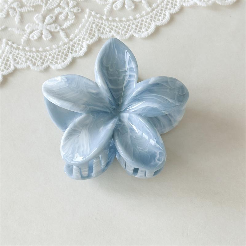 

Элегантный принт, белый, синий, цвет, когти для волос, большой зажим для волос в виде акулы, геометрические заколки для волос в виде цветка, заколки для женщин, головной убор в виде краба для волос синий yonder