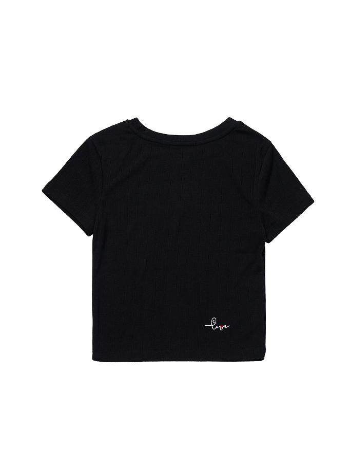 ASIF CALIE Discoball Crop Tshirt Black