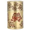 Toothpick Box Cotton Swab Holder Dual Use Retro Light Luxury Antique Red with Rose Pattern