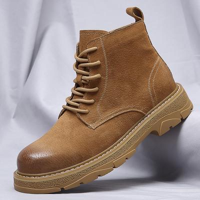 Inverno Nuovo Alta Qualità Stivaletti Corti da Esterno Uomo Classici Stivali Desertici Punta Rotonda Tacco Basso Moda Casual Strada Quotidiano Scarpe Uomo