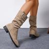 Fashion Ladies Shoes 2025 Brand Slip-on Women's Boots Fashion String Bead Modern Boots Women Winter Plus Size Best Seller Mid-Calf Boots