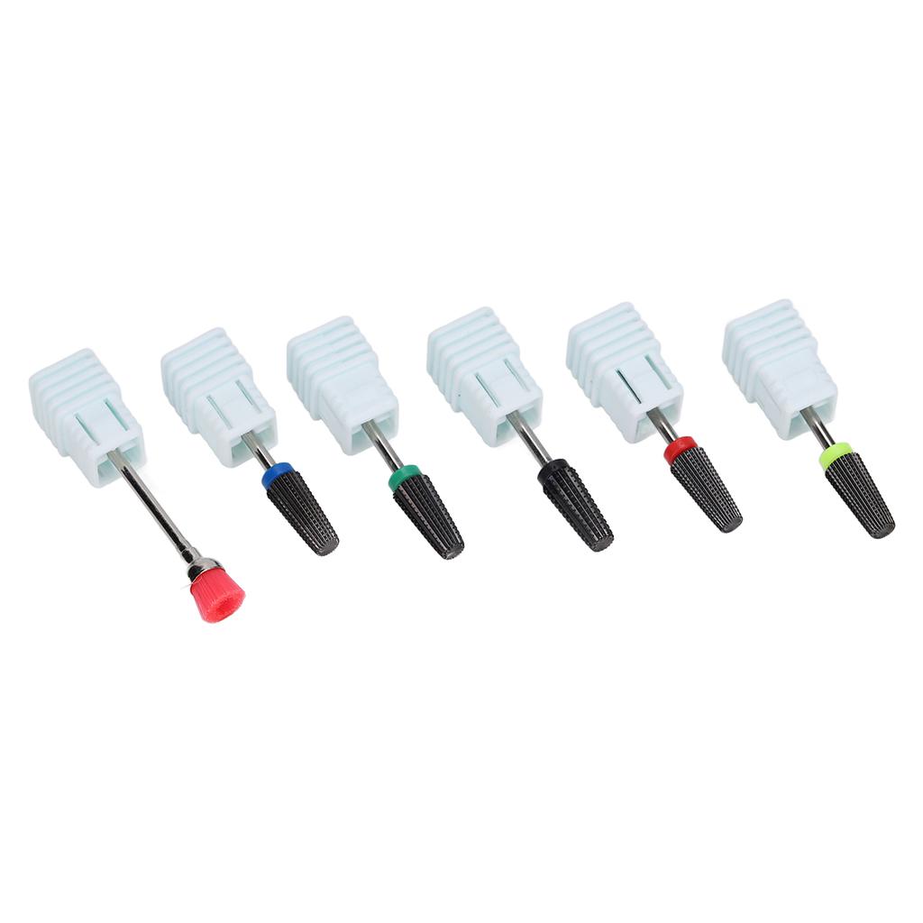 Nail Drill Bits Set Tungsten Steel Gel Polish Removal Dust Brush Nail Polishing Grinding Head Kit