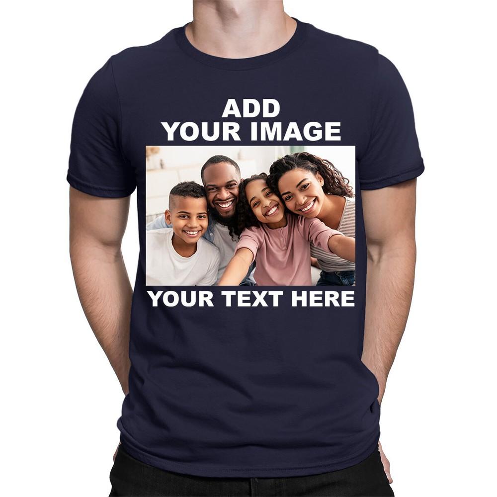 Personalised Your Photo Picture Text Mens Womens TShirts Tee Top TA56 2T1A1 2XL